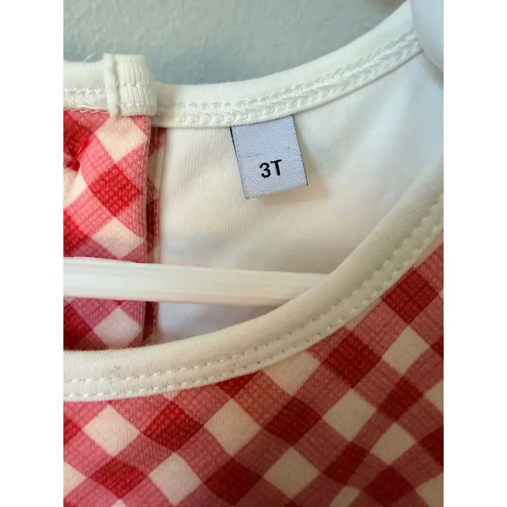 Always in Bloom Clothing Co. Vintage Apple Tunic Twirl Dress Apple Buttons Sz 3T